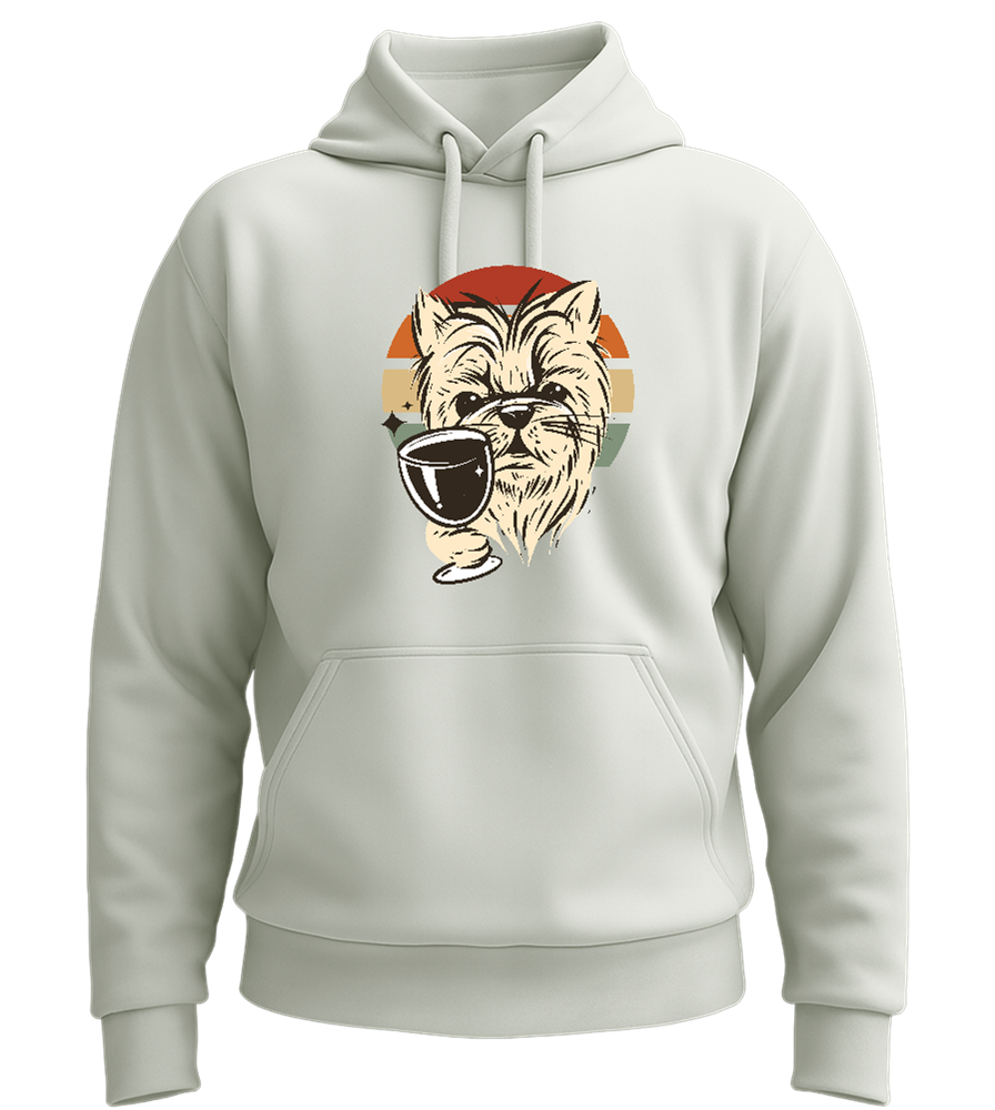 Wine and Woofs Design - Premium Essential Unisex Hoodie_CREAMY GREEN_front
