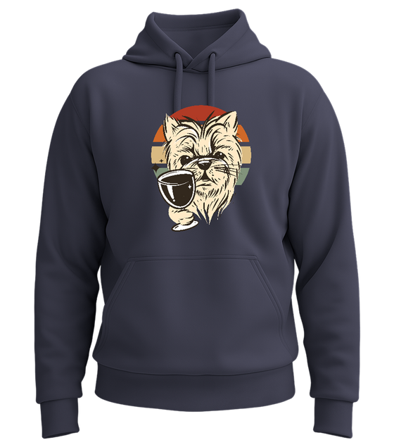 Wine and Woofs Design - Premium Essential Unisex Hoodie_FRENCH NAVY_front