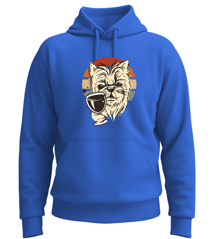 Wine and Woofs Design - Premium Essential Unisex Hoodie_ROYAL_front