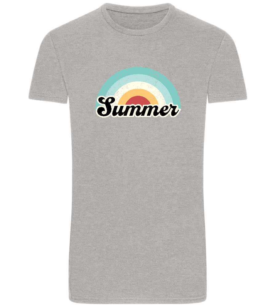 Summer Rainbow Design - Basic Unisex T-Shirt_ORION GREY_front