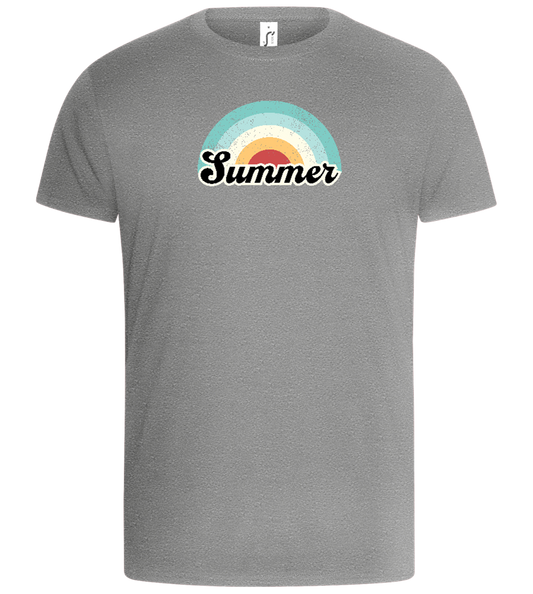 Summer Rainbow Design - Basic Unisex T-Shirt_ORION GREY_front