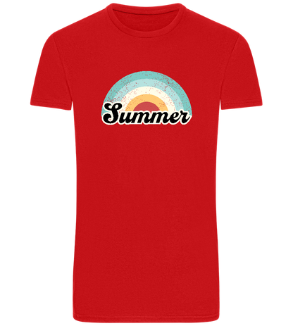 Summer Rainbow Design - Basic Unisex T-Shirt_RED_front