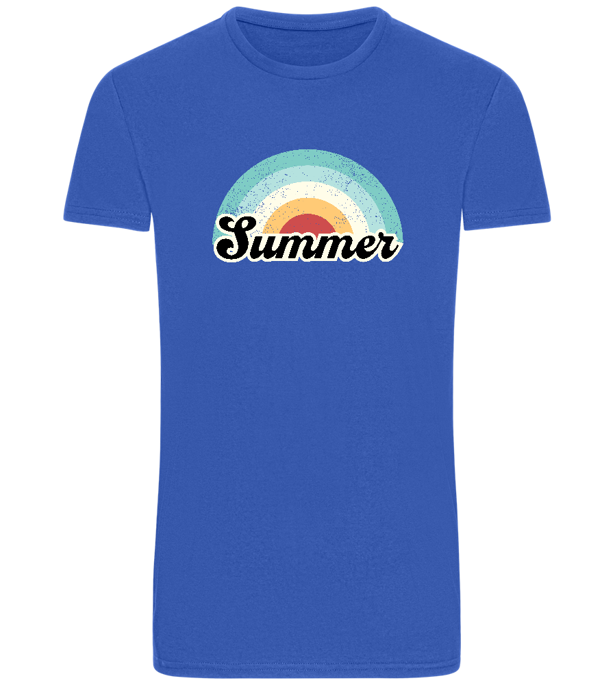 Summer Rainbow Design - Basic Unisex T-Shirt_ROYAL_front