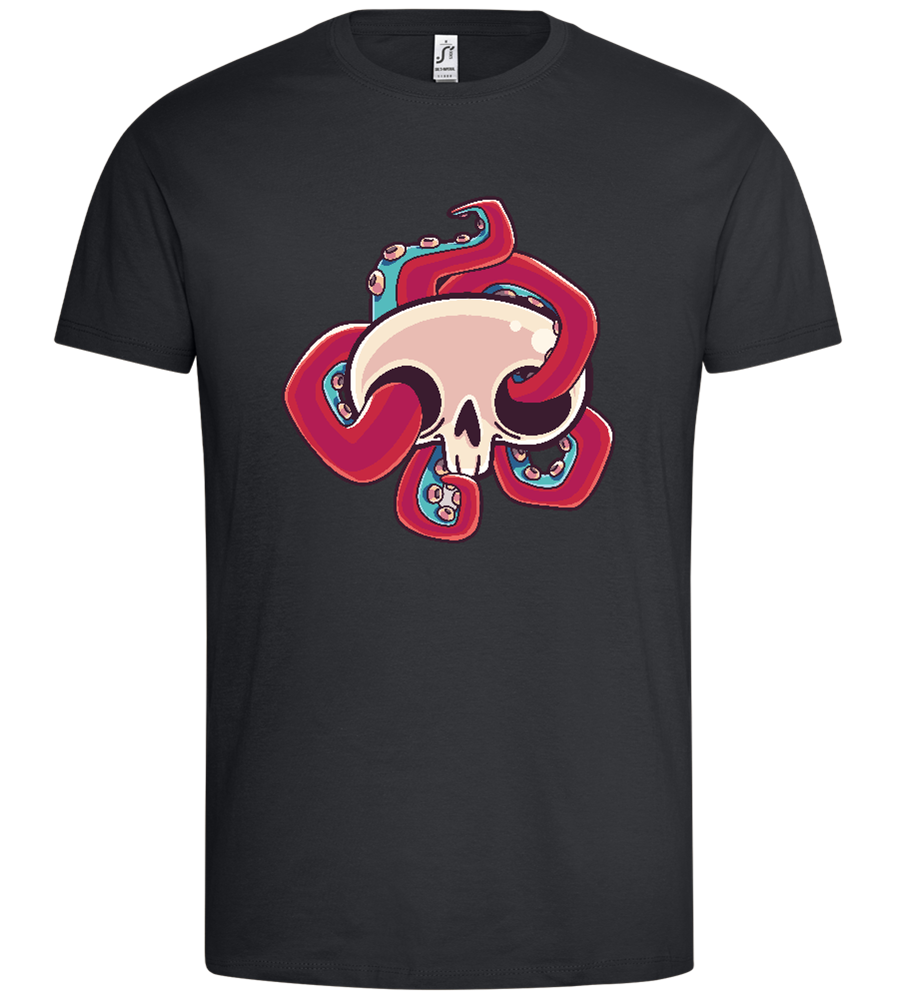 Squid Skull Design - Premium men's t-shirt_DARK GRAY_front