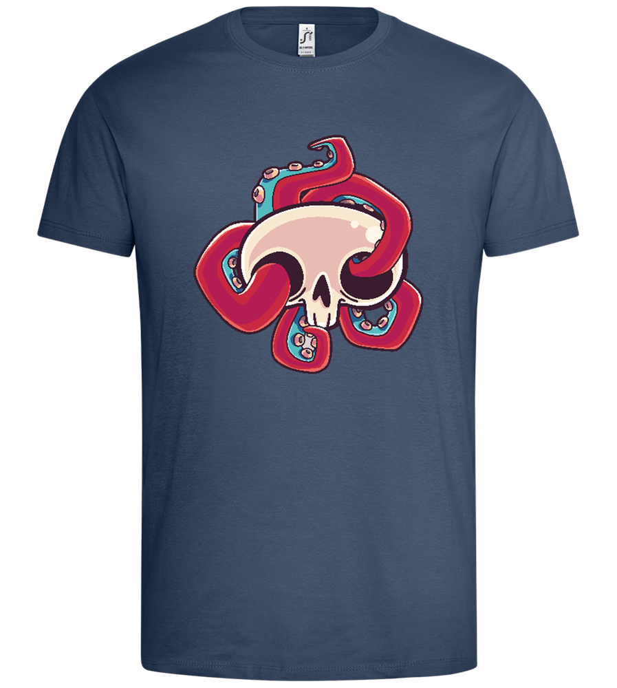 Squid Skull Design - Premium men's t-shirt_DENIM_front