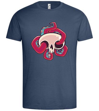 Squid Skull Design - Premium men's t-shirt_DENIM_front