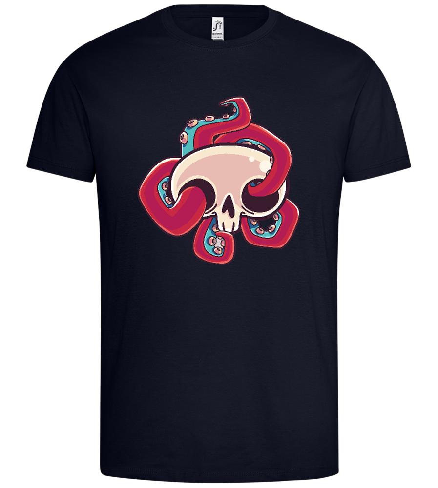 Squid Skull Design - Premium men's t-shirt_FRENCH NAVY_front