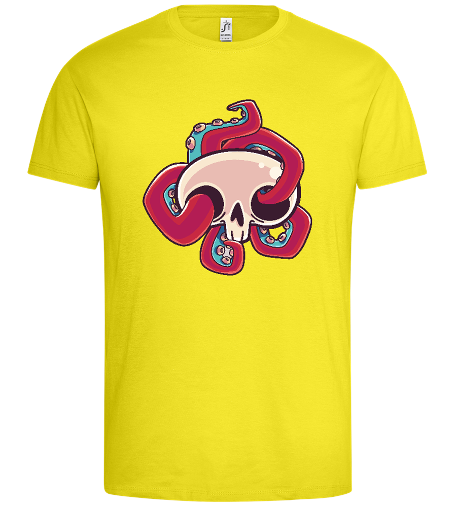 Squid Skull Design - Premium men's t-shirt_LEMON_front