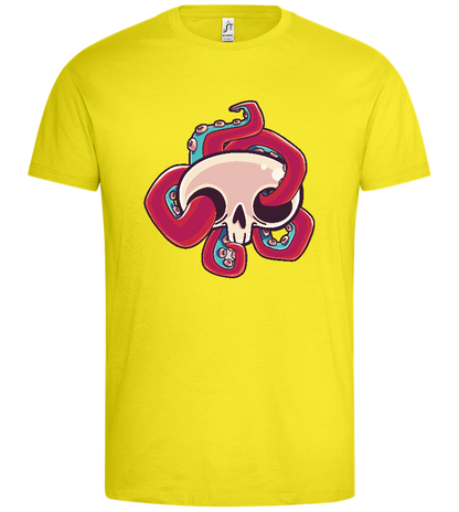 Squid Skull Design - Premium men's t-shirt_LEMON_front