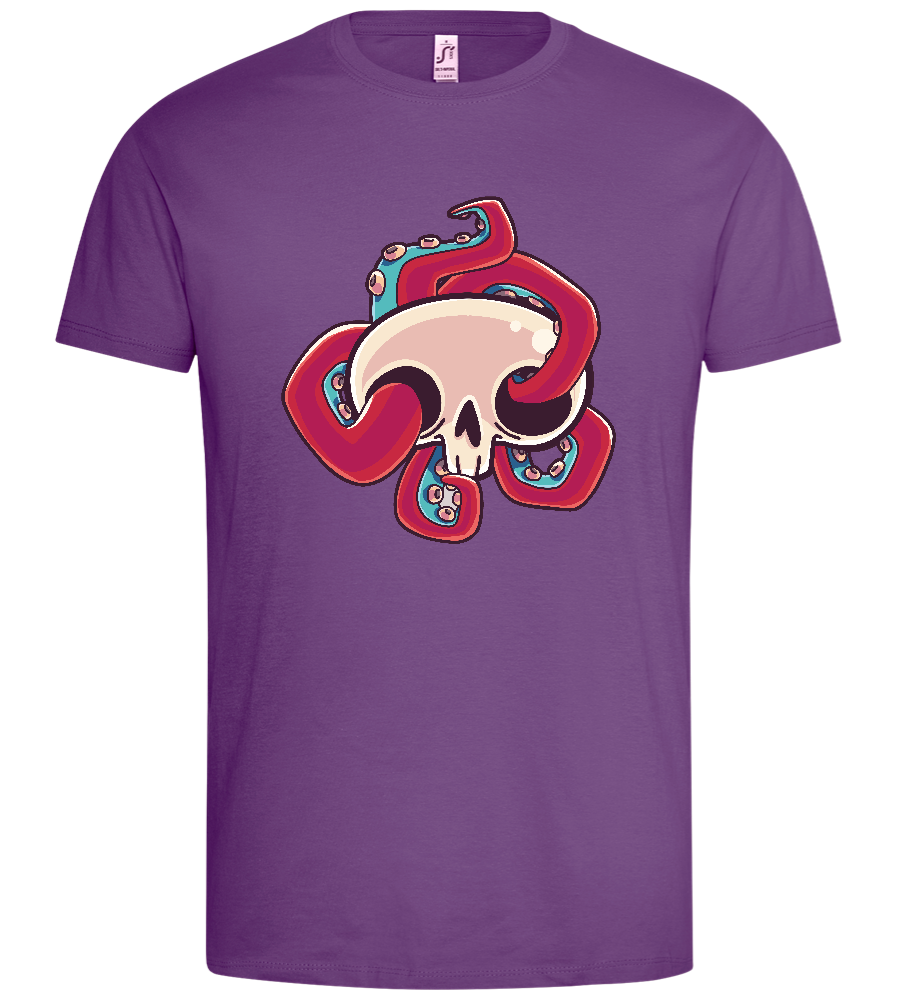 Squid Skull Design - Premium men's t-shirt_LIGHT PURPLE_front