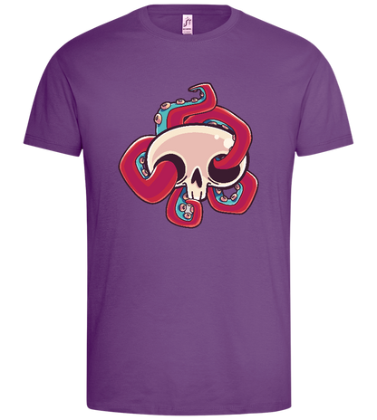 Squid Skull Design - Premium men's t-shirt_LIGHT PURPLE_front