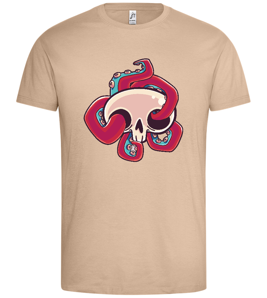 Squid Skull Design - Premium men's t-shirt_SAND_front