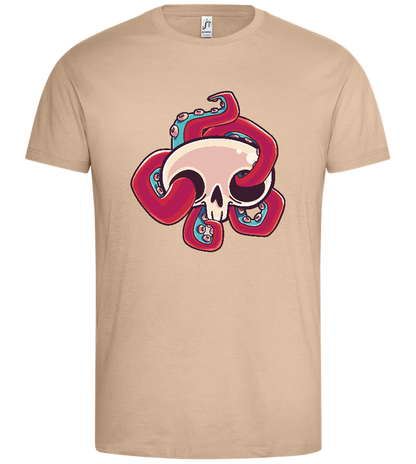 Squid Skull Design - Premium men's t-shirt_SAND_front