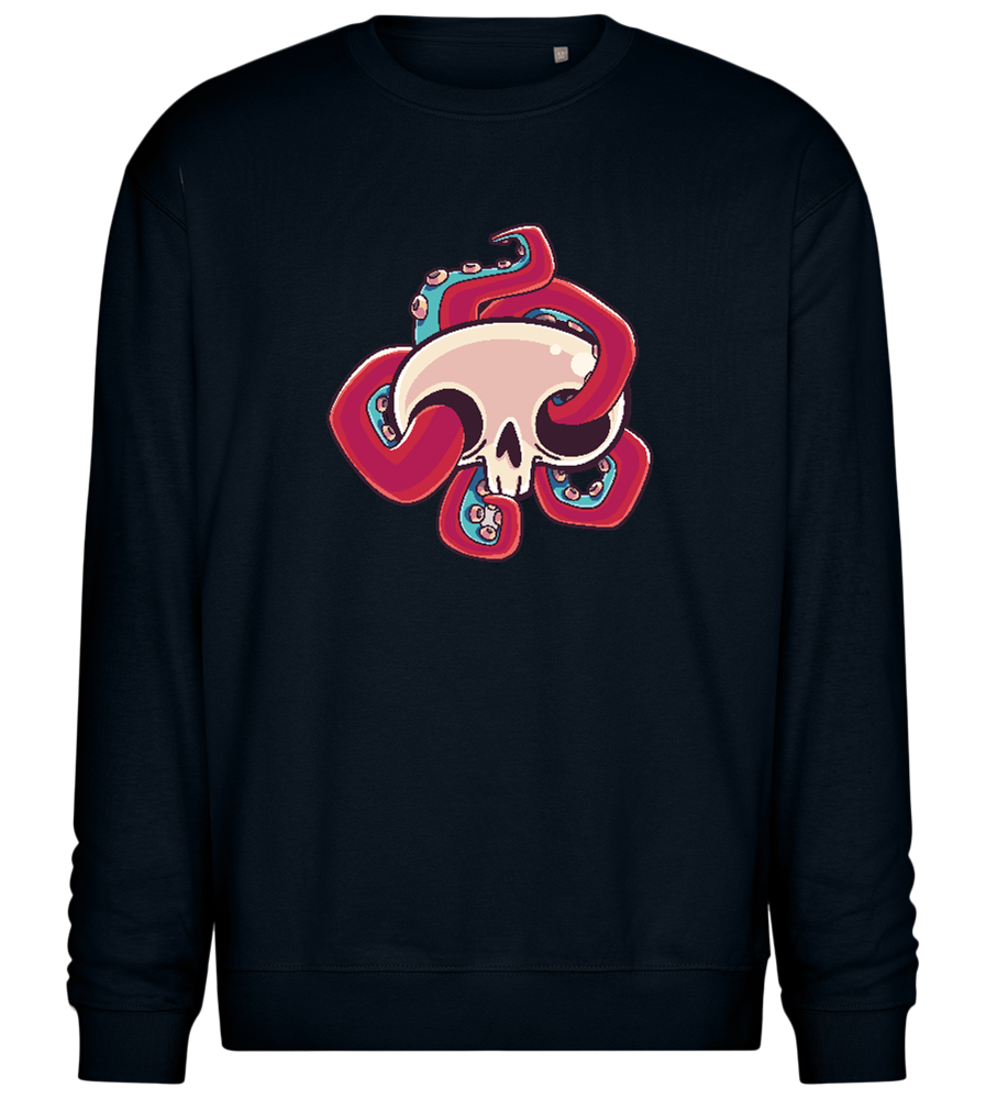 Squid Skull Design - Comfort Essential Unisex Sweater_BLACK_front