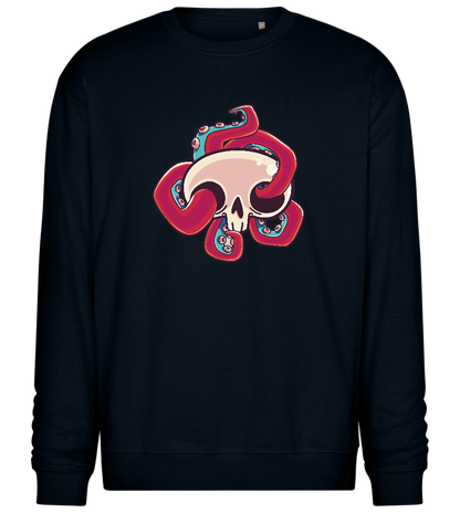 Squid Skull Design - Comfort Essential Unisex Sweater_BLACK_front