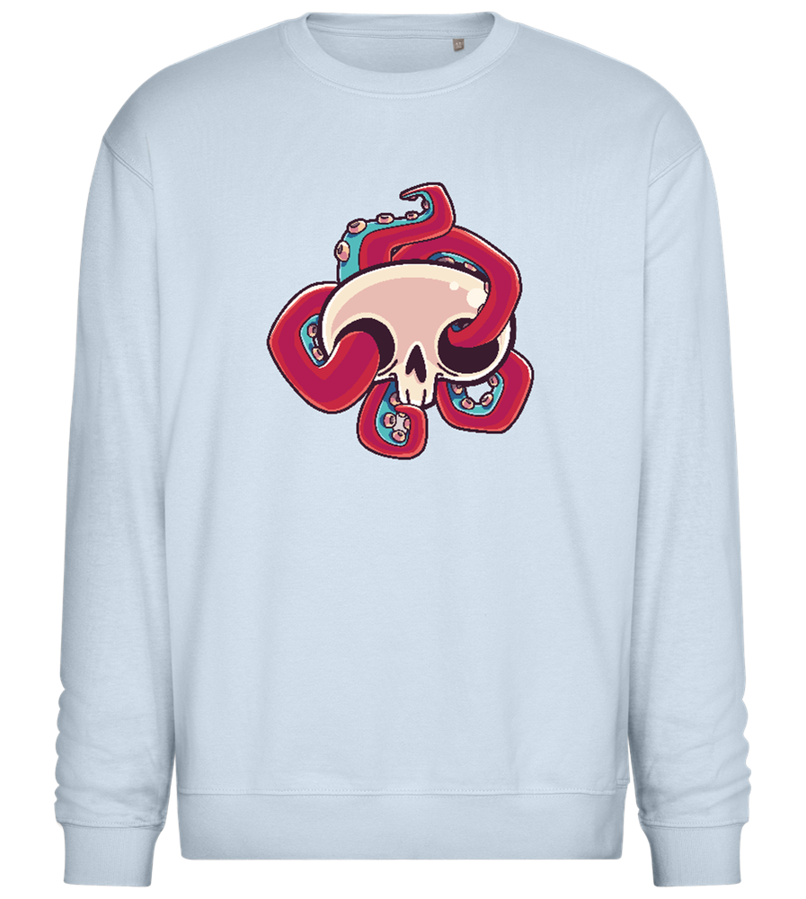 Squid Skull Design - Comfort Essential Unisex Sweater_CREAMY BLUE_front