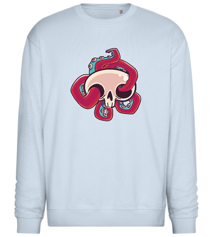 Squid Skull Design - Comfort Essential Unisex Sweater_CREAMY BLUE_front