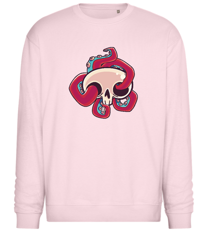 Squid Skull Design - Comfort Essential Unisex Sweater_LIGHT PEACH ROSE_front