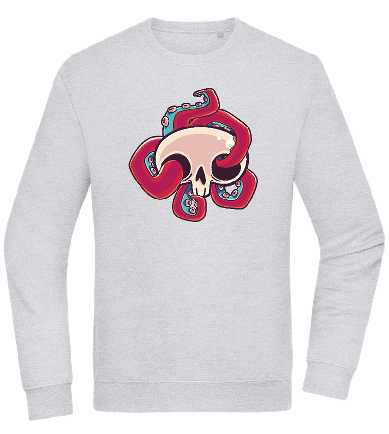 Squid Skull Design - Comfort Essential Unisex Sweater_ORION GREY II_front