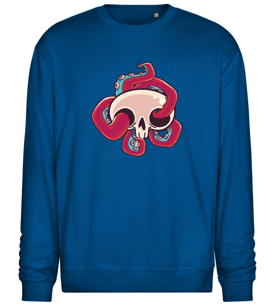 Squid Skull Design - Comfort Essential Unisex Sweater_ROYAL_front