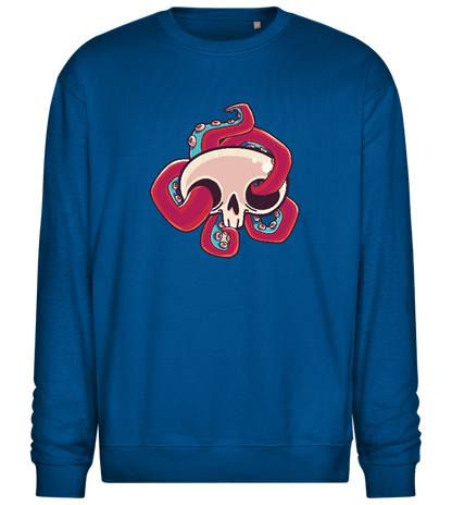 Squid Skull Design - Comfort Essential Unisex Sweater_ROYAL_front