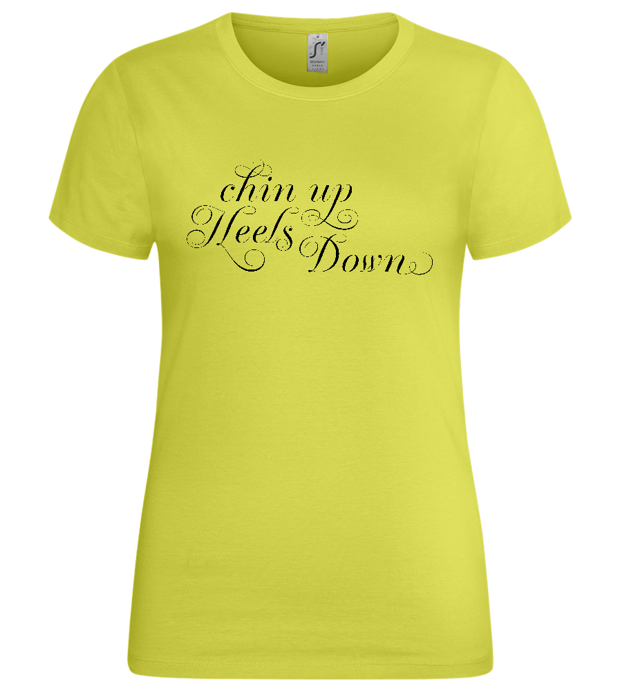 Chin Up Quote Design - Premium women's t-shirt_GREEN APPLE_front