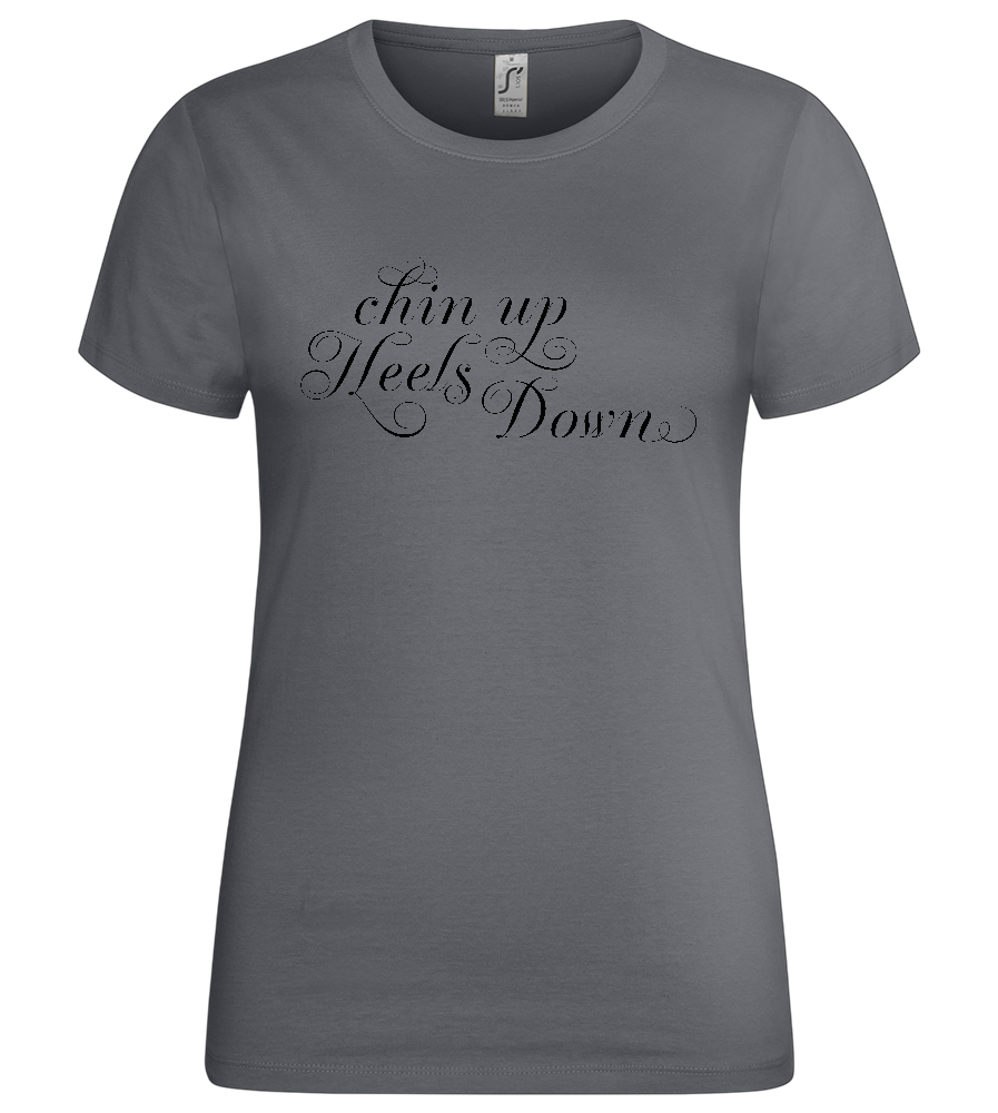 Chin Up Quote Design - Premium women's t-shirt_MOUSE GREY_front