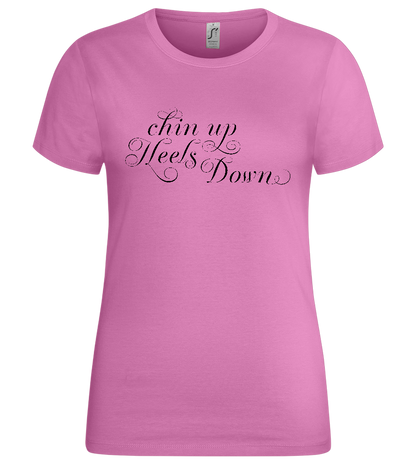 Chin Up Quote Design - Premium women's t-shirt_PINK ORCHID_front