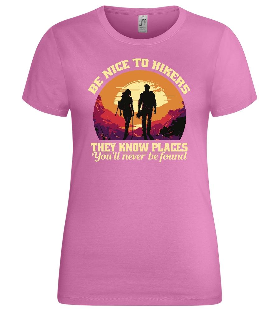 Be Nice to Hikers Design - Premium women's t-shirt_PINK ORCHID_front