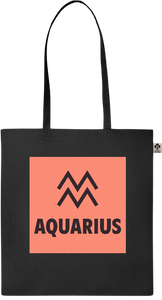 Zodiac Aquarius Design - Essential colored organic cotton tote bag