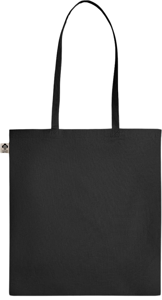 Zodiac Aquarius Design - Essential colored organic cotton tote bag_BLACK_back