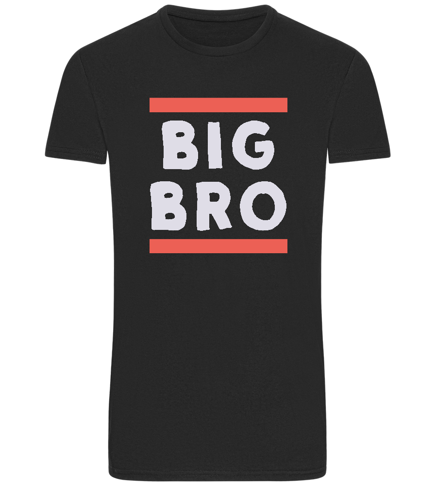 Big Bro Text Design - Basic Unisex T-Shirt_DEEP BLACK_front