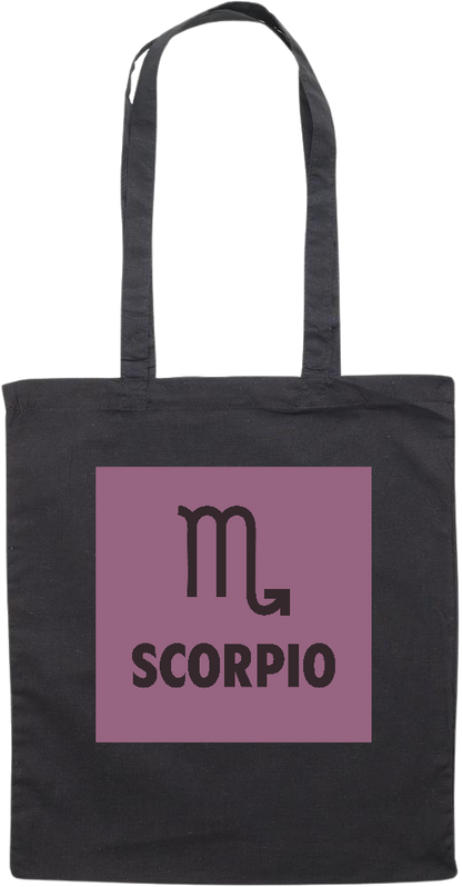 Zodiac Scorpio Design - Essential colored event tote bag_BLACK_front