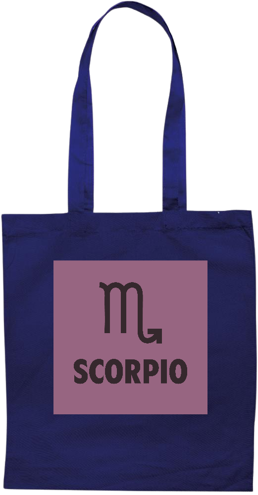 Zodiac Scorpio Design - Essential colored event tote bag_BLUE_front