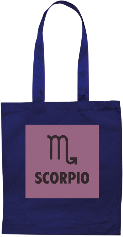 Zodiac Scorpio Design - Essential colored event tote bag_BLUE_front