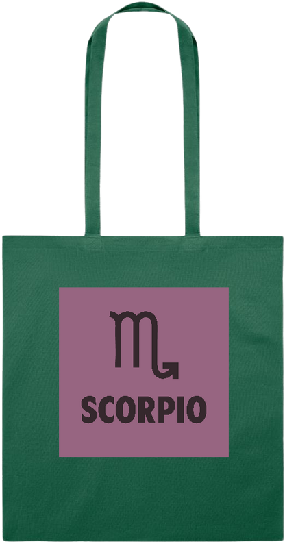 Zodiac Scorpio Design - Essential colored event tote bag_DARK GREEN_front