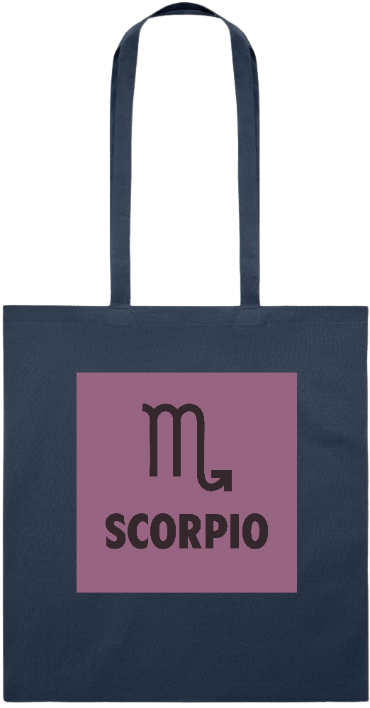 Zodiac Scorpio Design - Essential colored event tote bag_FRENCH NAVY_front