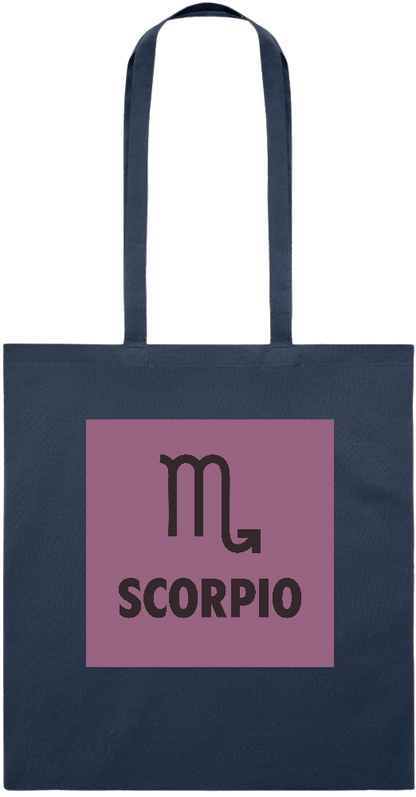 Zodiac Scorpio Design - Essential colored event tote bag_FRENCH NAVY_front