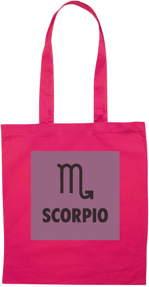 Zodiac Scorpio Design - Essential colored event tote bag_FUCHSIA_front