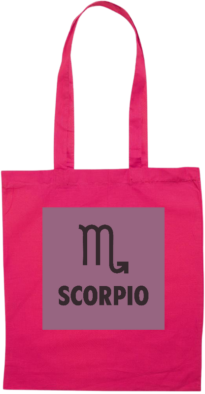 Zodiac Scorpio Design - Essential colored event tote bag_FUCHSIA_front