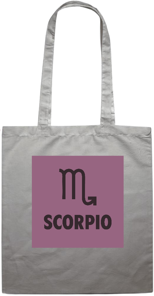 Zodiac Scorpio Design - Essential colored event tote bag_GREY_front