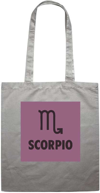 Zodiac Scorpio Design - Essential colored event tote bag_GREY_front