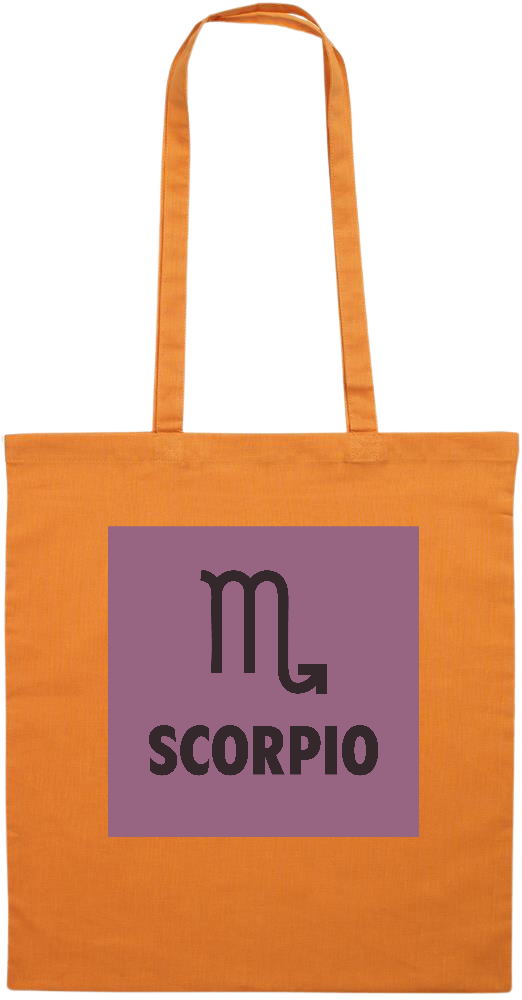 Zodiac Scorpio Design - Essential colored event tote bag_ORANGE_front