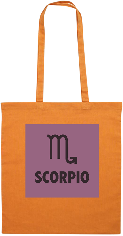 Zodiac Scorpio Design - Essential colored event tote bag_ORANGE_front