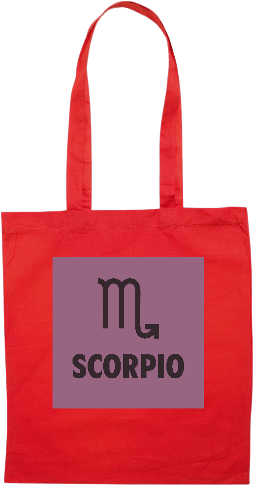 Zodiac Scorpio Design - Essential colored event tote bag_RED_front