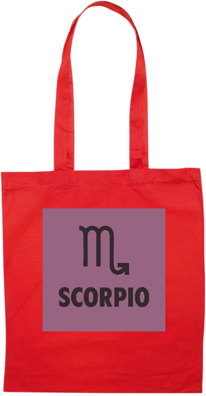 Zodiac Scorpio Design - Essential colored event tote bag_RED_front