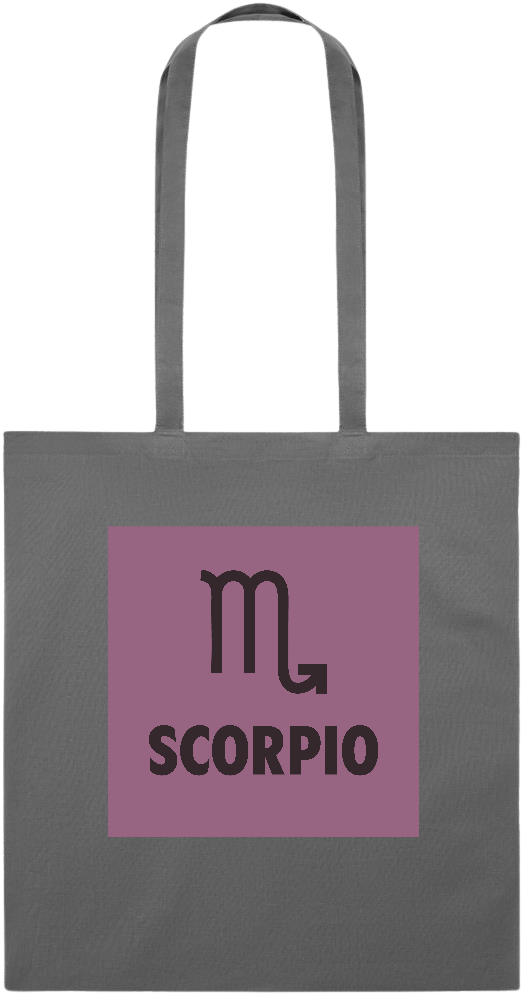 Zodiac Scorpio Design - Essential colored event tote bag_STONE GREY_front