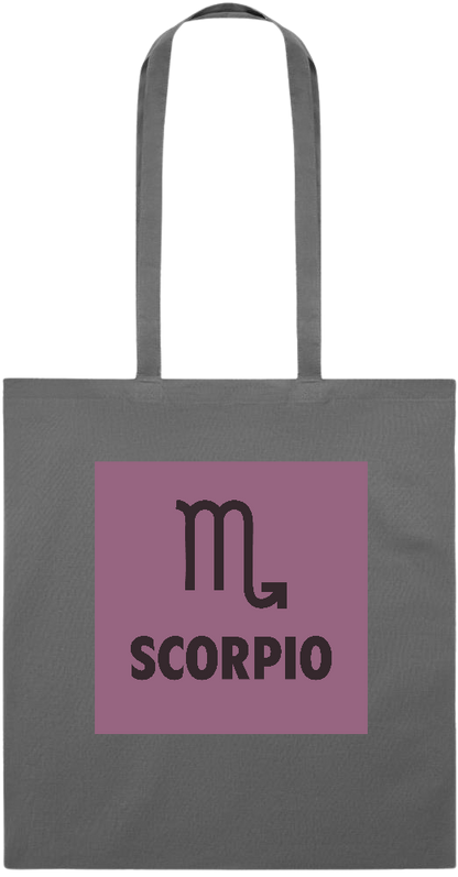 Zodiac Scorpio Design - Essential colored event tote bag_STONE GREY_front