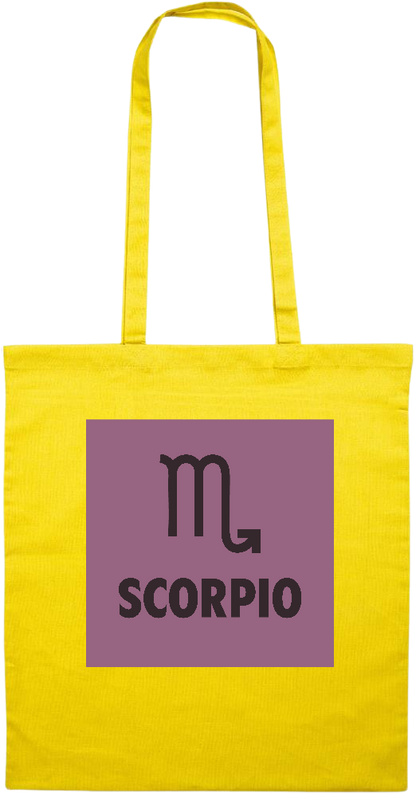 Zodiac Scorpio Design - Essential colored event tote bag_YELLOW_front