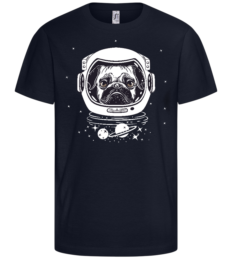 Space Dog Design - Comfort kids fitted t-shirt_FRENCH NAVY_front